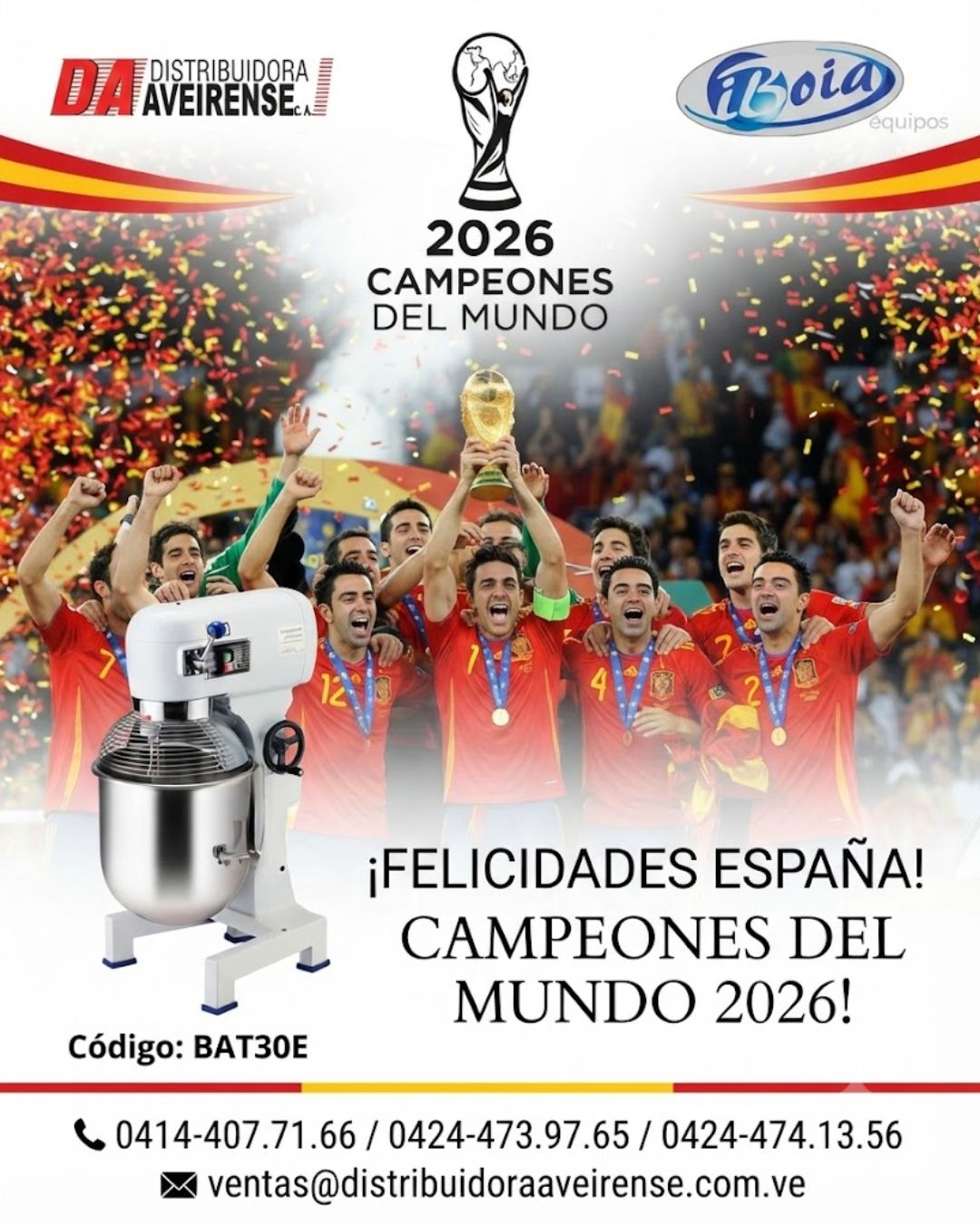 Batidora Industrial BAT30E ¡Ofertas de Campeones en Distribuidora Aveirense!